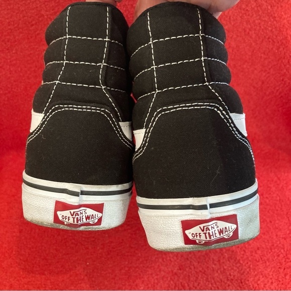 VANS SZ 11 & 10 Sk8-Hi Skate Parisian Night  High Top Black White Lace Up Shoes - Picture 6 of 11